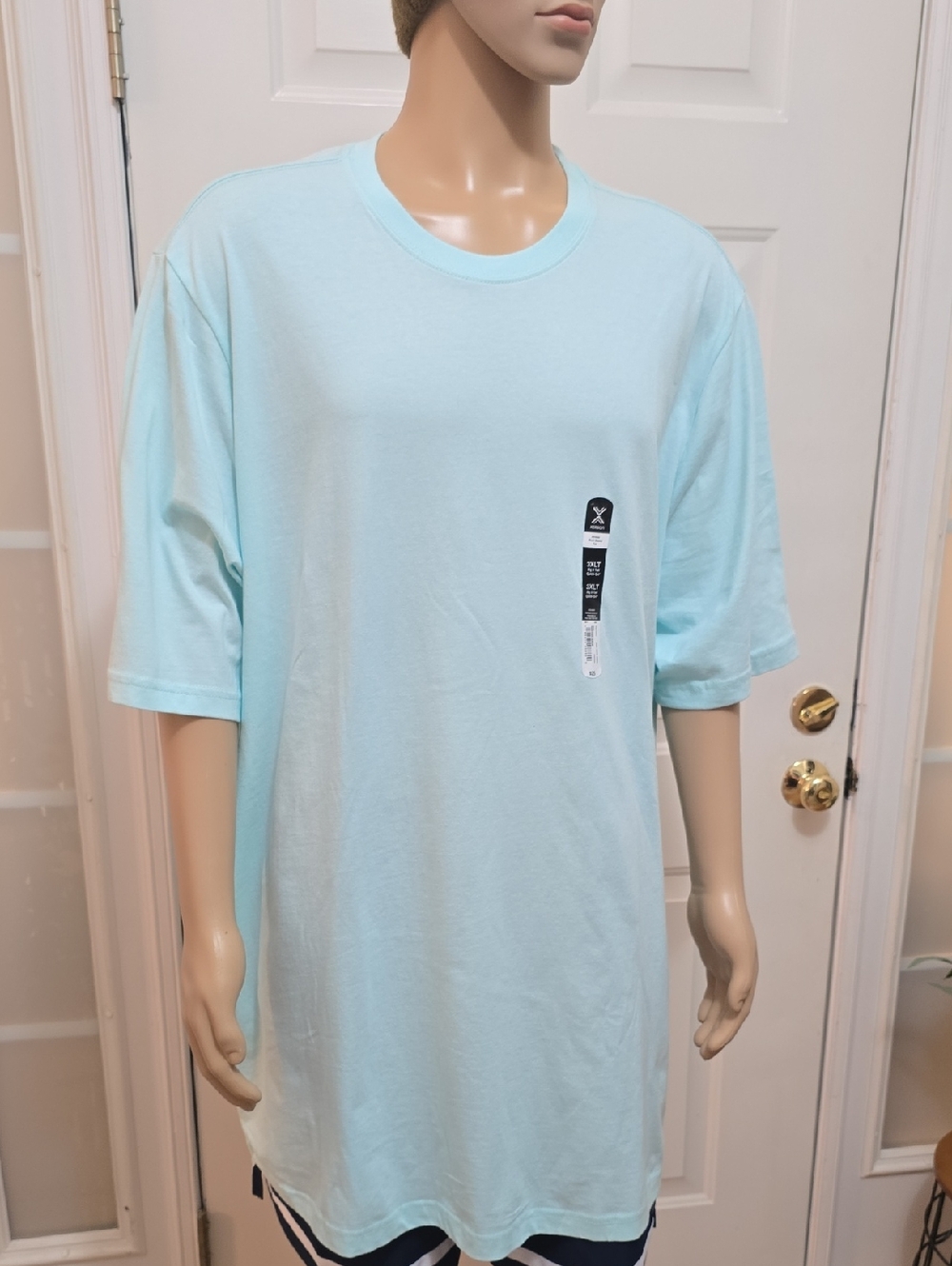 XERSION BRAND MENS BIG AND TALL AQUAMARINE SHORT SLEEVES ATHLETIC TEE-SHIRT 3XLT